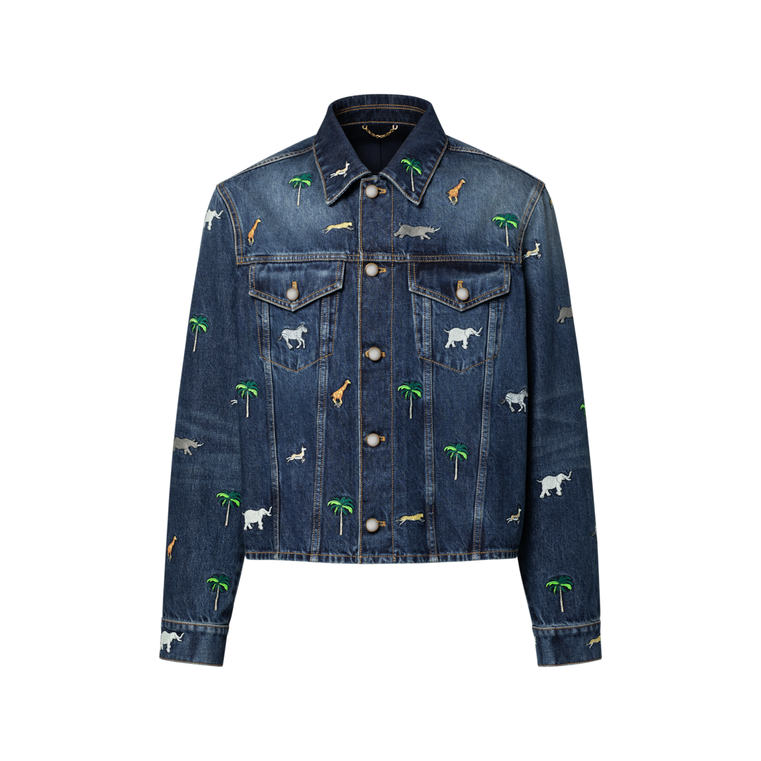 LV x The Darjeeling Limited Embroidered Long-Sleeved Denim Shirt